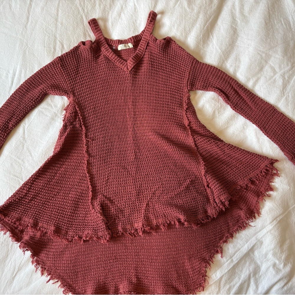 Rust Knit Sweater Tunic